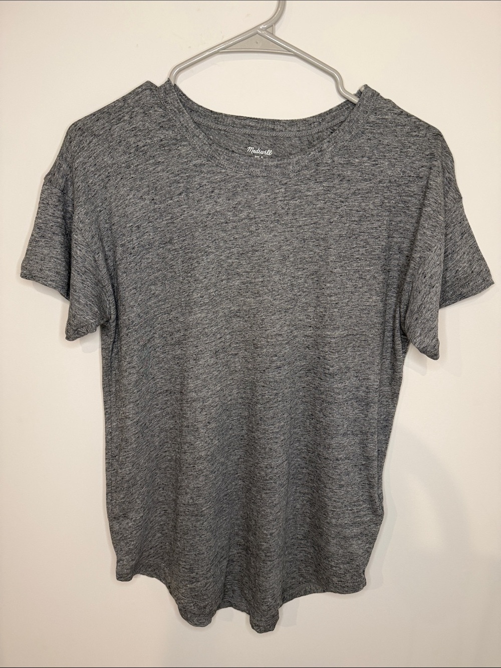 Madewell Gray Heathered Crewneck Short Sleeve Tee
